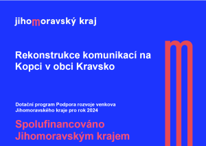 Rekonstrukce komunikací na Kopci v obci Kravsko 1