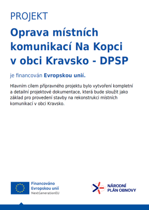 Oprava místních komunikací Na Kopci v obci Kravsko - DPSP 1